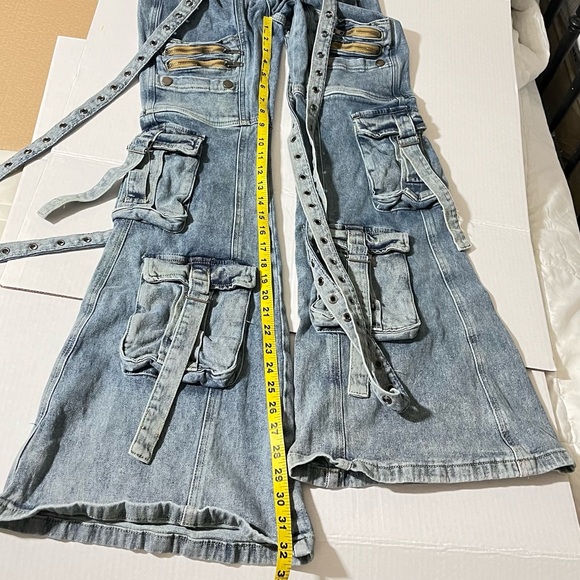 Dolls Kill Generation Kiss Aurora Cargo Flared Jeans - Picture 12 of 16